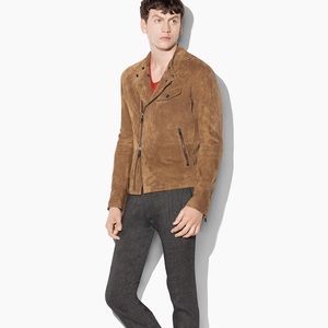 JOHN VARVATOS COLLECTION SUEDE MOTO. SIZE LARGE 42